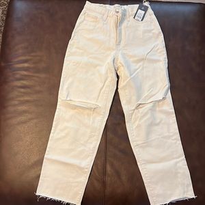 Universal thread high waisted white jeans